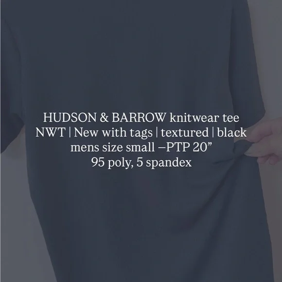 NWT HUDSON & BARROW KNITWEAR TEE - size small - Picture 7 of 7